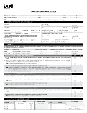 CANCER GUARD APPLICATION - iA