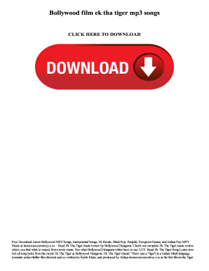 Fillable Online Bollywood Film Ek Tha Tiger Mp3 Songs Fax Email Print Pdffiller