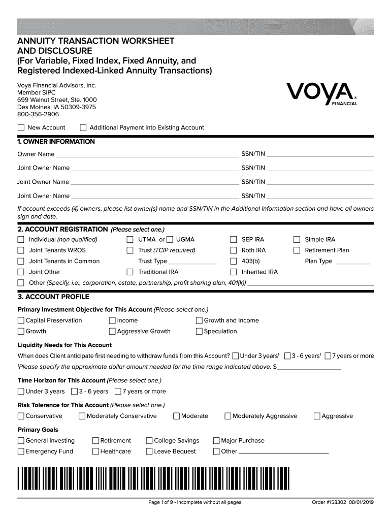 Other Disclosures - Voya Financial Advisors, Inc. Preview on Page 1