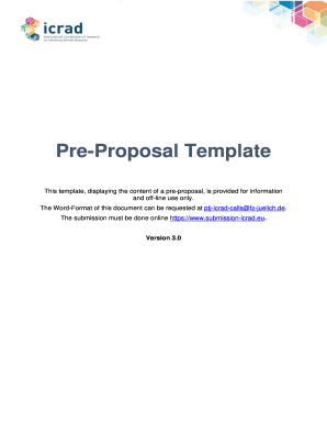 Pre-Proposal Template