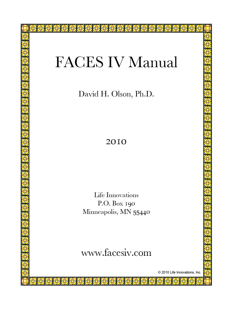 faces iv questionnaire pdf Preview on Page 1