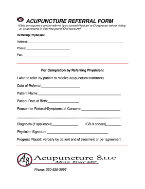 Acupuncture referral form - Acupuncture 8 LLC