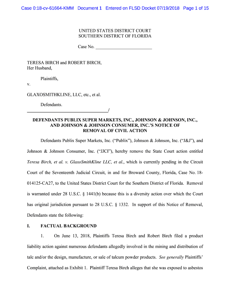 Fillable Online TERESA BIRCH and ROBERT BIRCH, v. Amazon  Fax