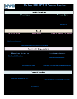 Zip Code 10003 COVID-19 Resource Snapshots ... - NYC.gov