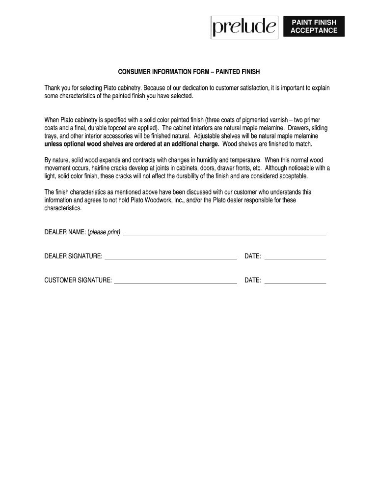 Fillable Online 03 Paint Acceptance Form PRELUDE Amazon S3 Fax Email Print pdfFiller