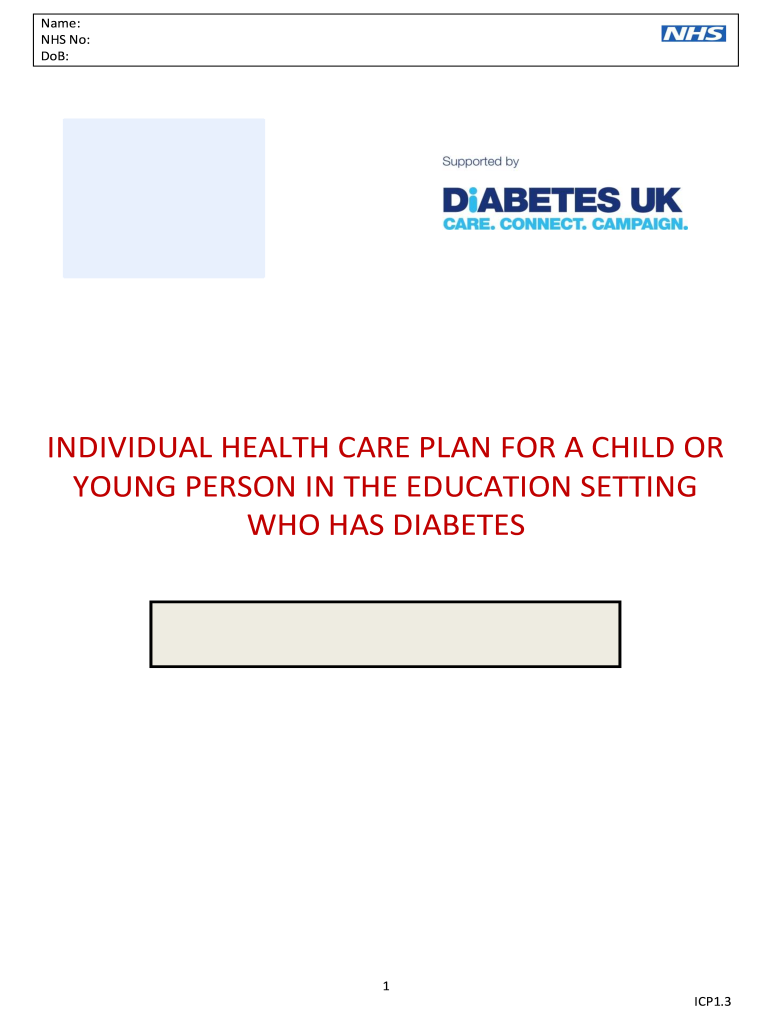 Fillable Online Diabetes Care Plan Example Fax Email Print pdfFiller