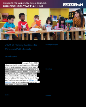 Guidance for Minnesota Public Schools 2020-21 School Year Planning