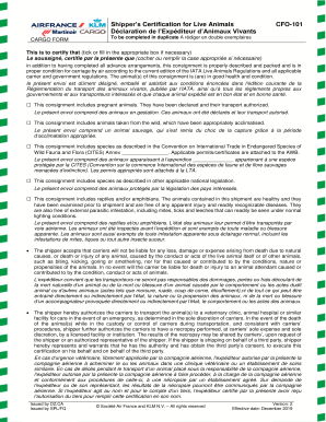 Fillable Online Shippers Certification for Live Animals Fax Email Print Fillable Online Shippers Certification for Live Animals Fax Email Print