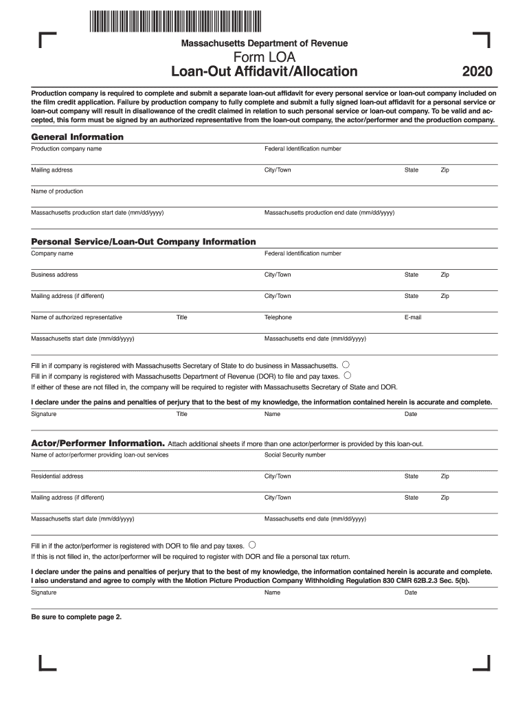 loa form Preview on Page 1