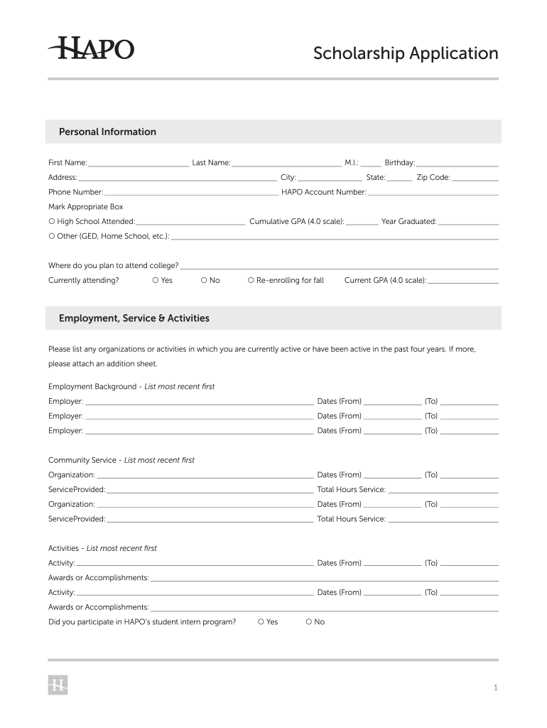 Fillable Online scholarship-form Fax Email Print - pdfFiller