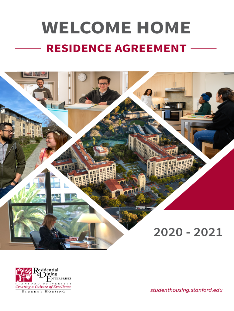 Fillable Online Packet Your R&DE Housing Agreement Stanford