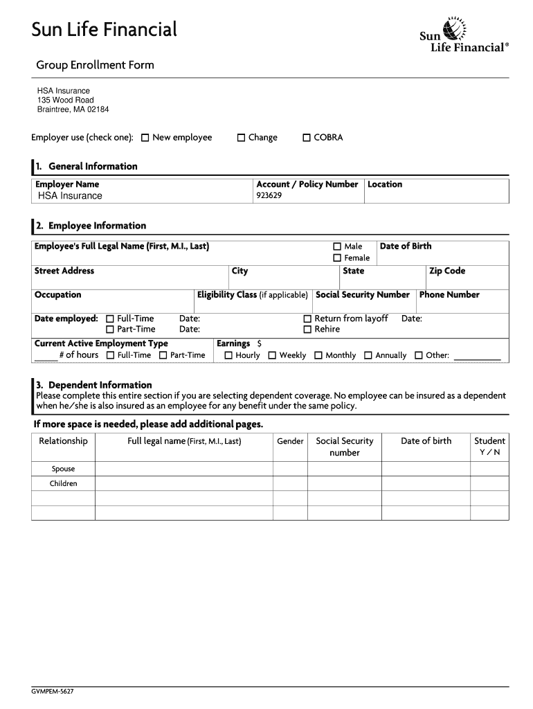 Fillable Online Health and Dental Claims Sun Life Retirement Now Fax