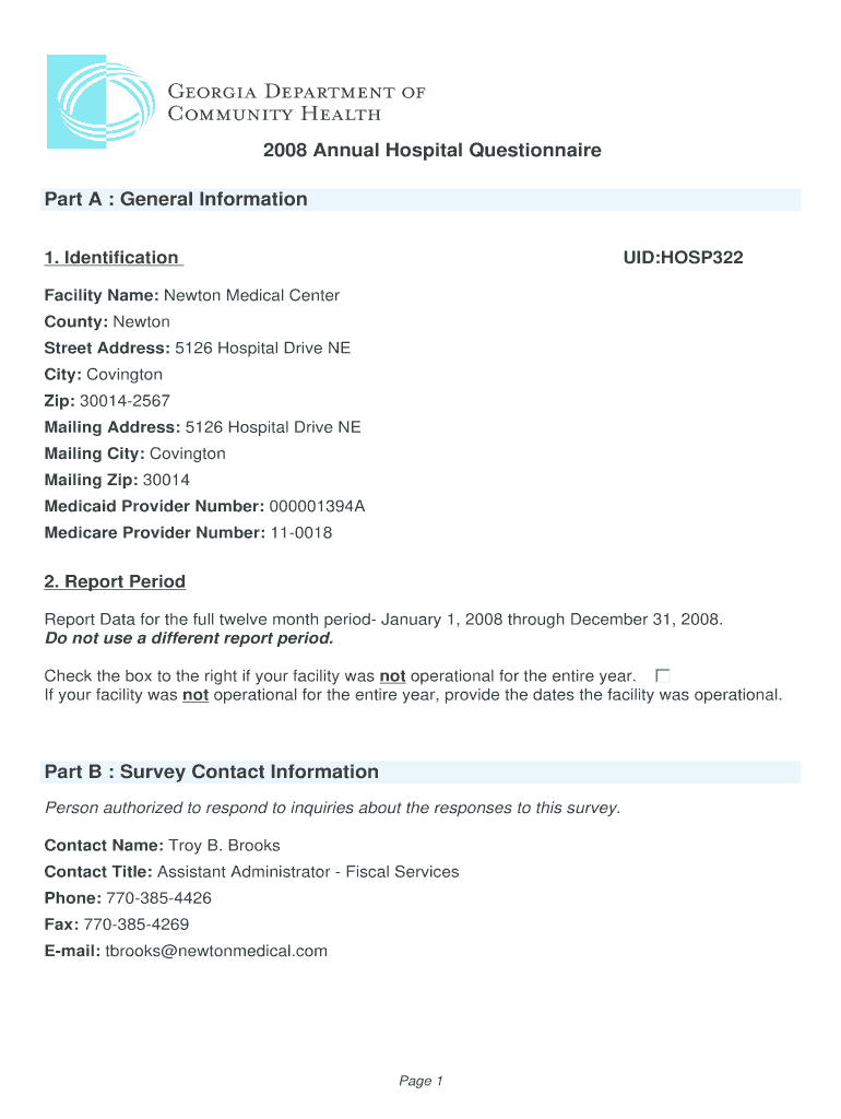 Fillable Online Piedmont Newton Hospital GA Hospital Safety Grade