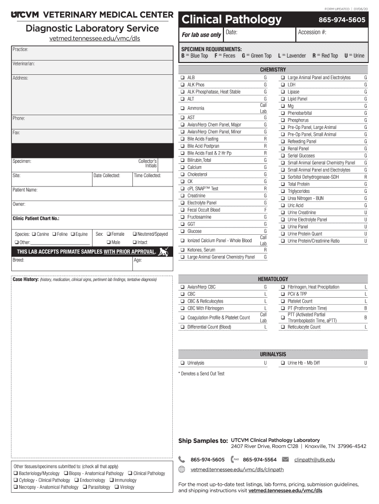 Clinical Pathology - UTCVM Preview on Page 1