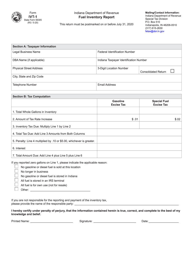 indiana form fuel Preview on Page 1