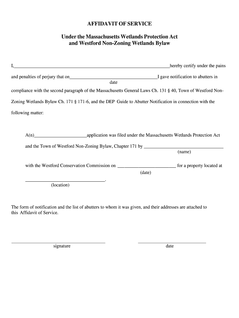 Fillable Online and Westford NonZoning Wetlands Bylaw Fax Email Print