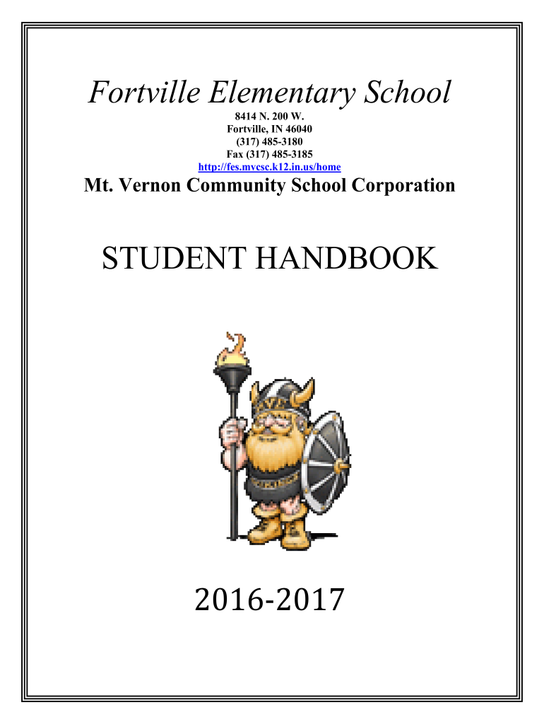 Fillable Online Profile Fortville Elementary School Mt. Vernon