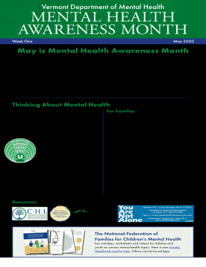 Mental health awareness month - Vermont Department of ...