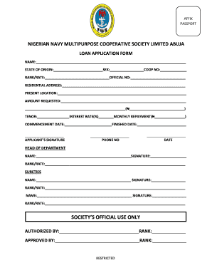 Nigerian Navy Multipurpose Cooperative Society - Fill and Sign 