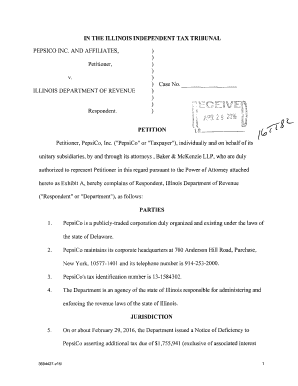 IN THE ILLINOIS INDEPENDENT TAX TRIBUNAL PEPSICO INC ...