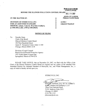 PETITION OF STERICYCLE, INC