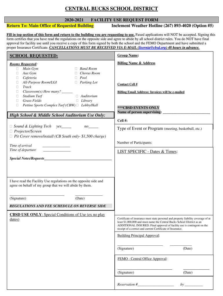 Inclement Weather Hotline (267) 893-4020 (Option #5) Preview on Page 1