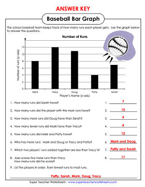 Baseball Bar Graph Answer Key