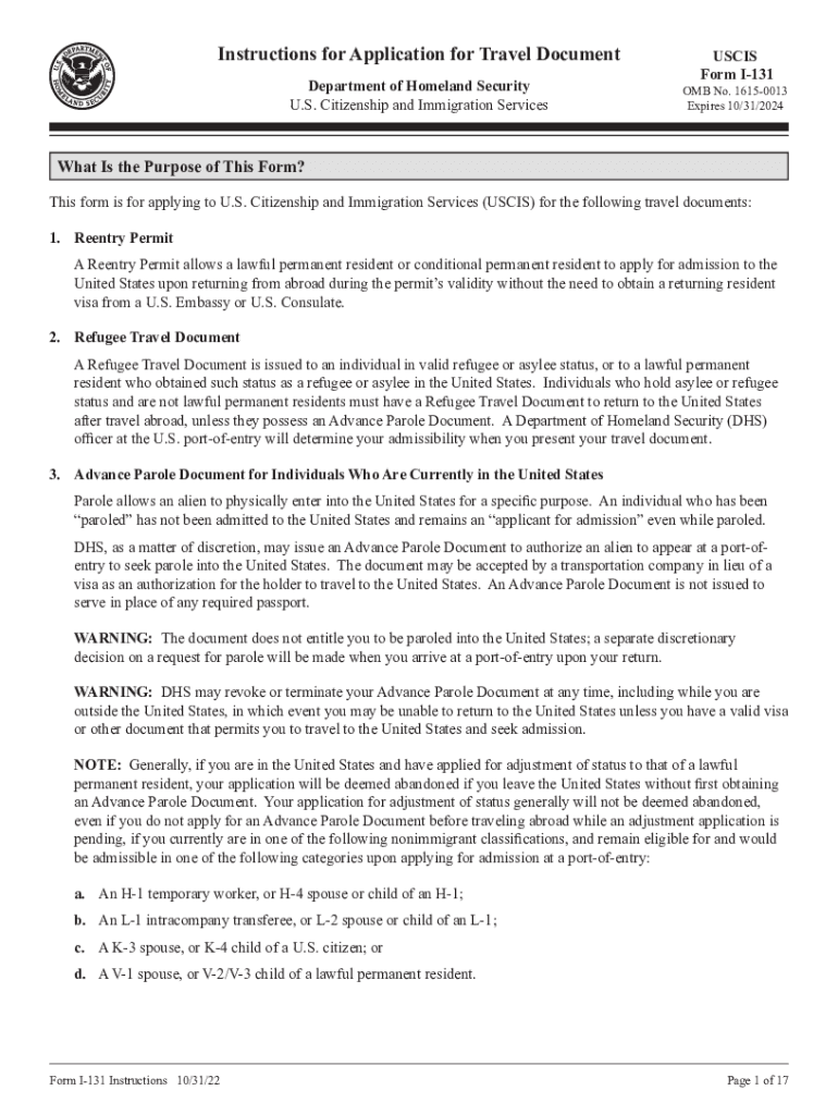 2022 i131 instructions travel Preview on Page 1