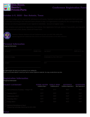 Conference Registration Form - skinbonescme.com