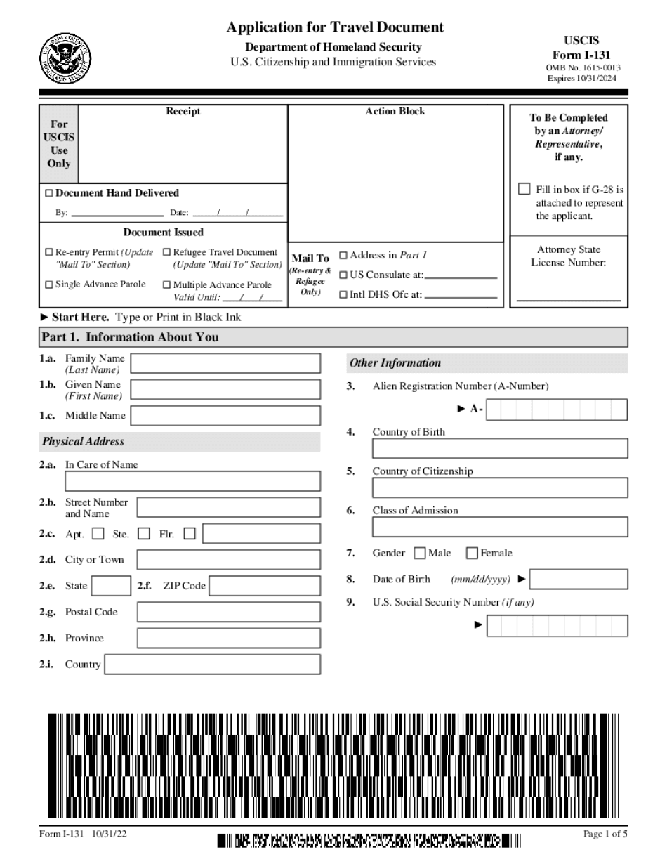 Password Protect Form I-131