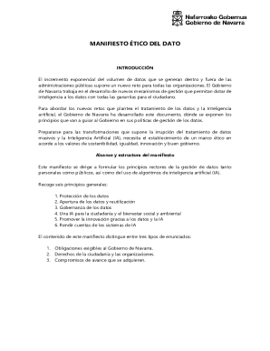 Manifiesto ético del dato