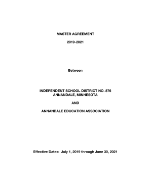 MASTER CONTRACT AGREEMENT BETWEEN INDEPENDENT SCHOOL ...