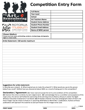 Competition Entry Form .pub