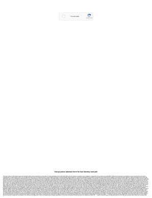 Application For Lost Id Card