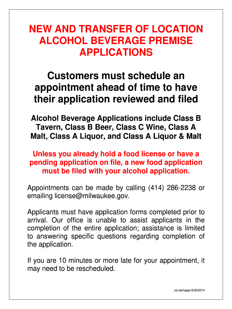 wisconsin liquor license application Preview on Page 1