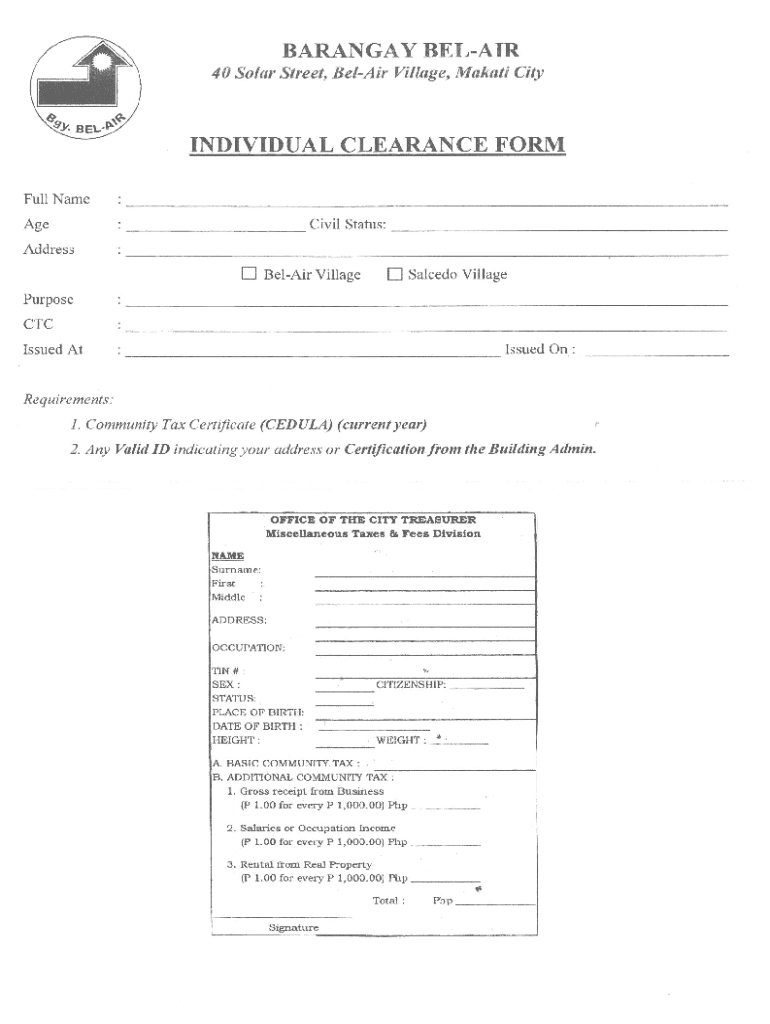 barangay clearance Preview on Page 1