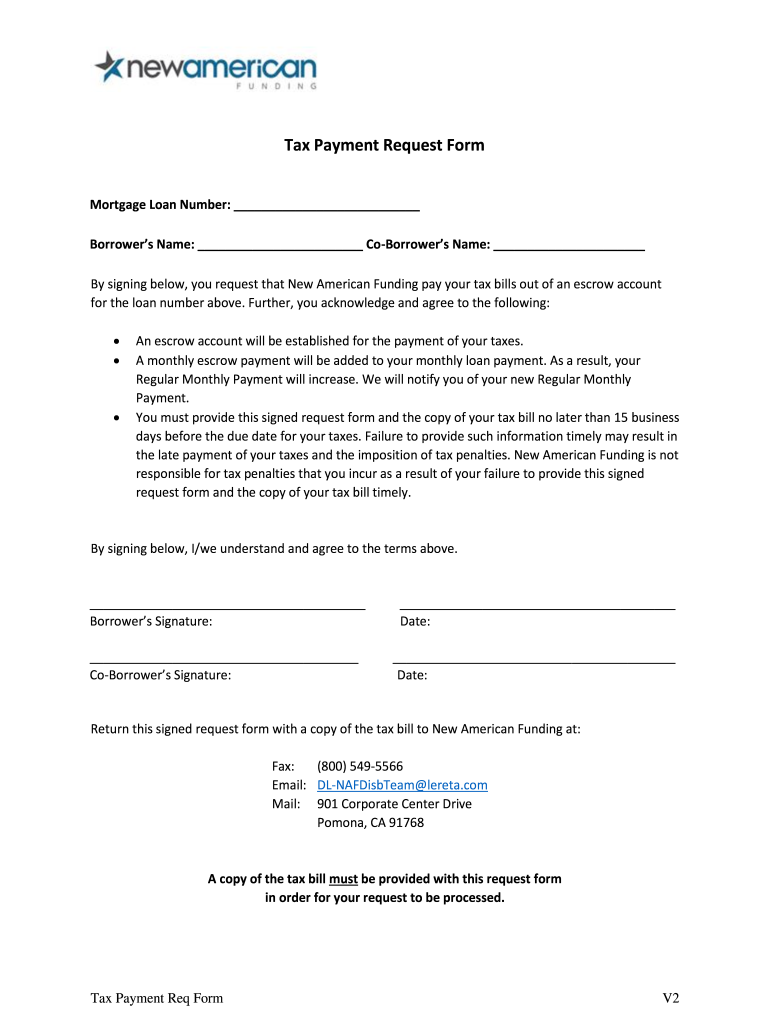 Fillable Online Tax Payment Request Form Fax Email Print pdfFiller