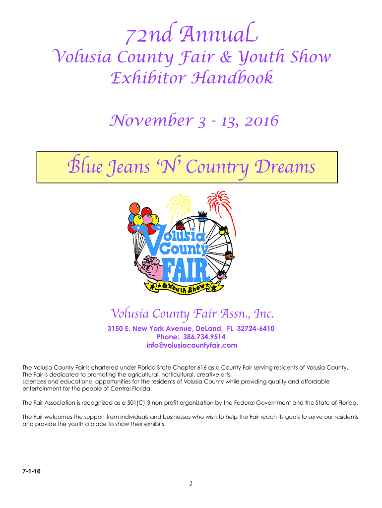 Fillable Online Volusia County Fair What you need to know News