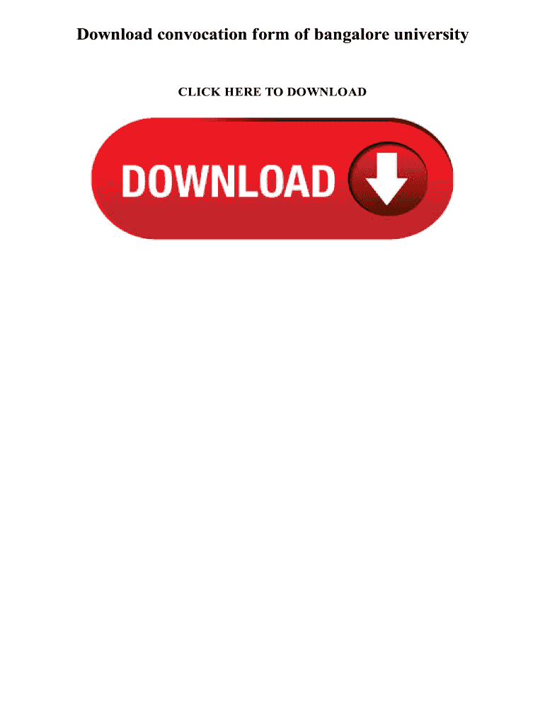 Bangalore University Convocation Application Form - Blank Fillable ...