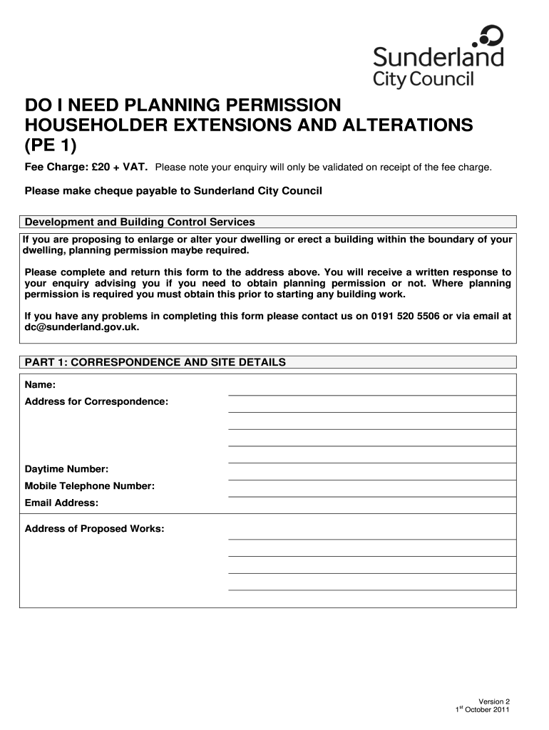 Fillable Online DO I NEED PLANNING PERMISSION HOUSEHOLDER EXTENSIONS