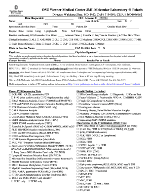 OSU Molecular Lab Test Request Form