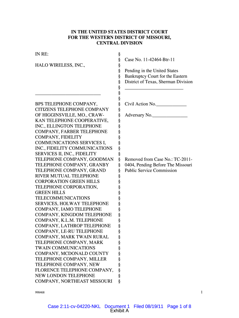 Fillable Online in the united states district court for the western
