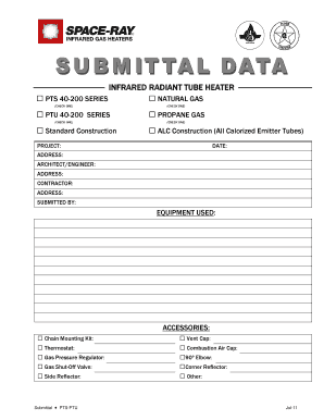 Infrared Radiant Tube Heater Installation Form