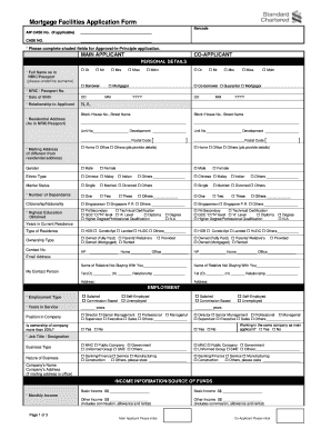 Mortgage Facilities Application Form