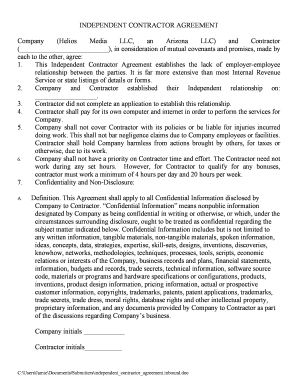 Independent Contractor Agreement