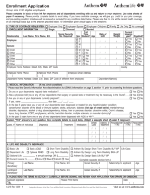 Anthem Employee Health Enrollment Application