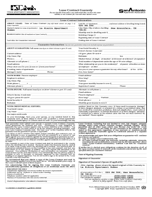 Lease Contract Guaranty