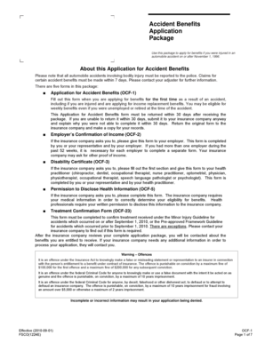 Application for Accident Benefits