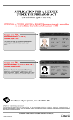 Firearms Licence Application