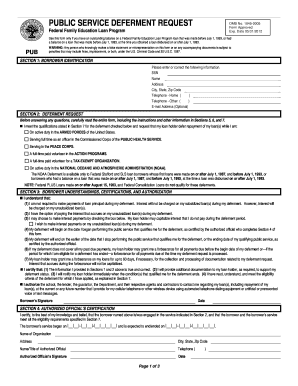 Public Service Deferment Request Form